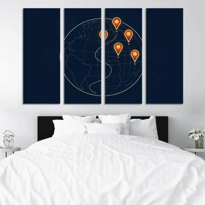 Midnight Meridian Lanterns custom paintings frame