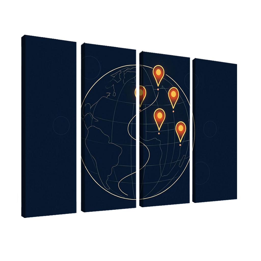 Midnight Meridian Lanterns custom paintings frame