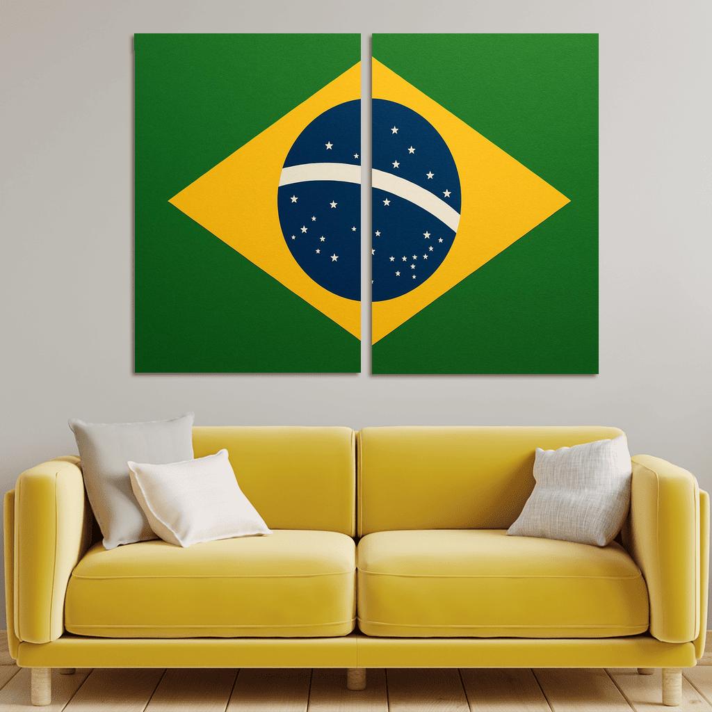 Order And Progress In Green And Gold art trends