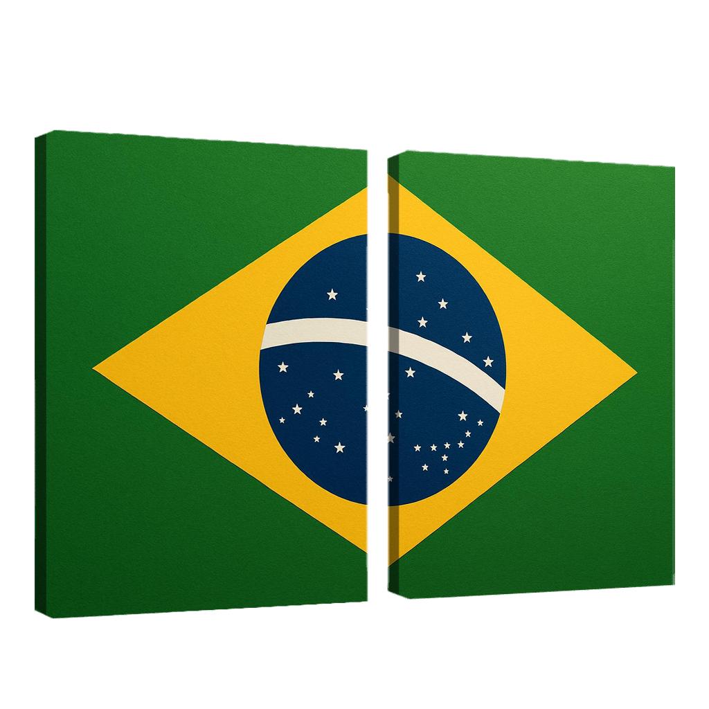 Order And Progress In Green And Gold art trends