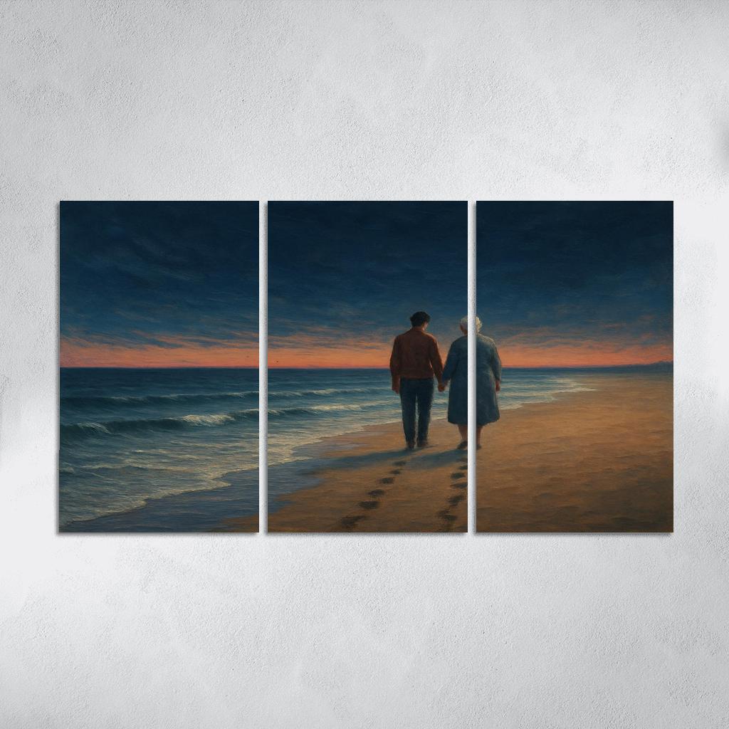 The Footprints She Followed Behind Me canvas paintings frame