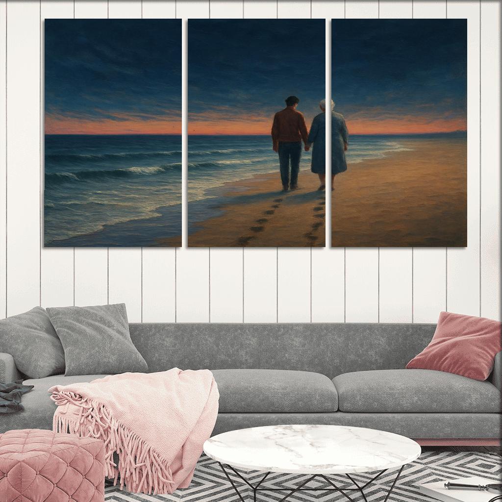 The Footprints She Followed Behind Me canvas paintings frame