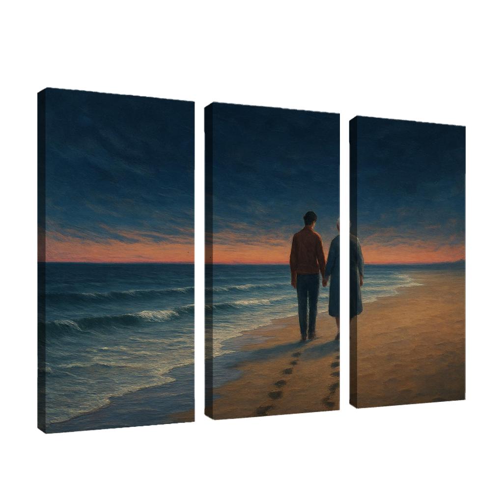 The Footprints She Followed Behind Me canvas paintings frame
