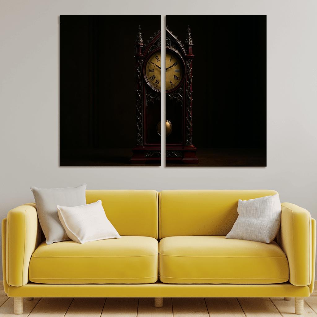 Reliquary Pendulum Clock Of Thorned Filigree home decor