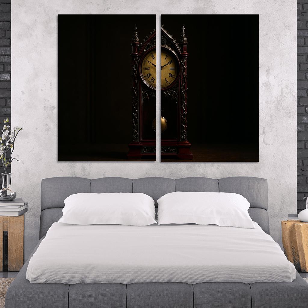 Reliquary Pendulum Clock Of Thorned Filigree home decor