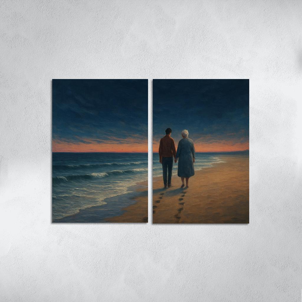 The Footprints She Followed Behind Me canvas paintings frame