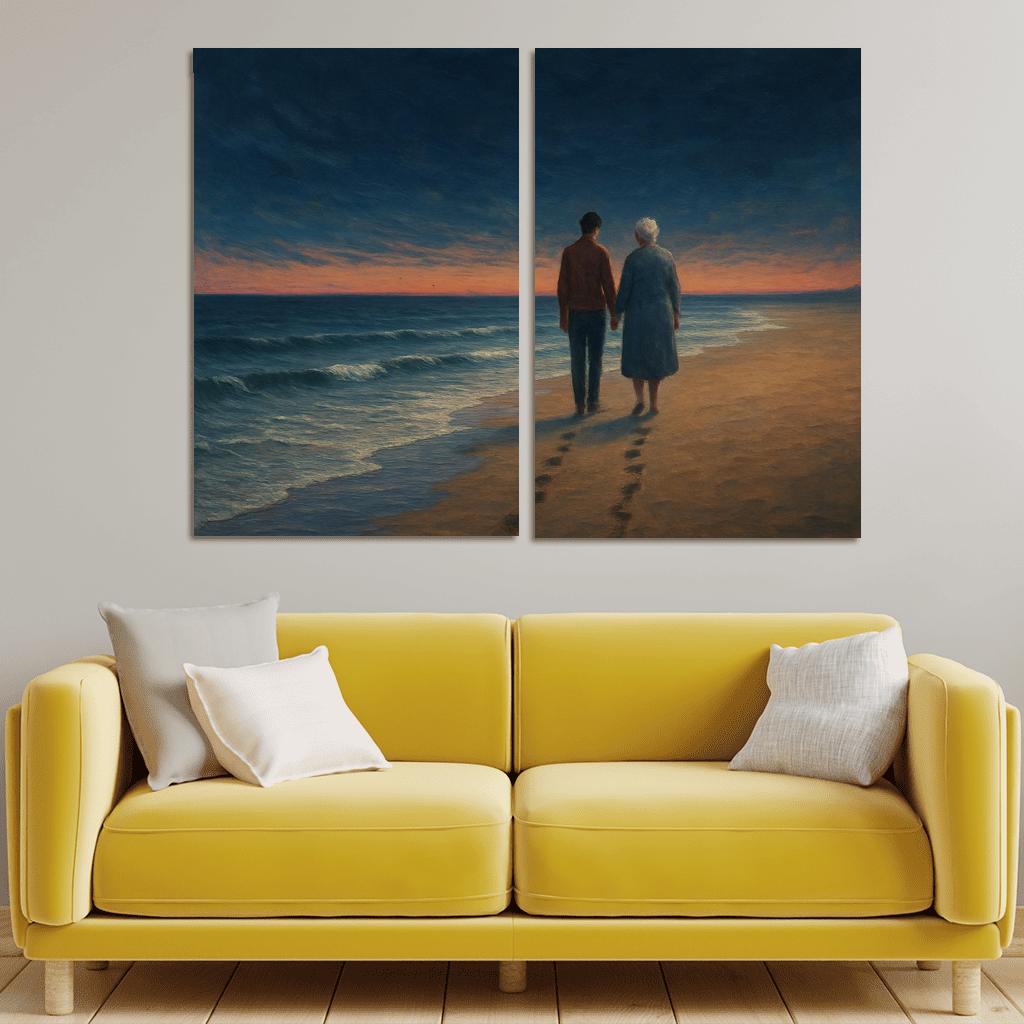 The Footprints She Followed Behind Me canvas paintings frame