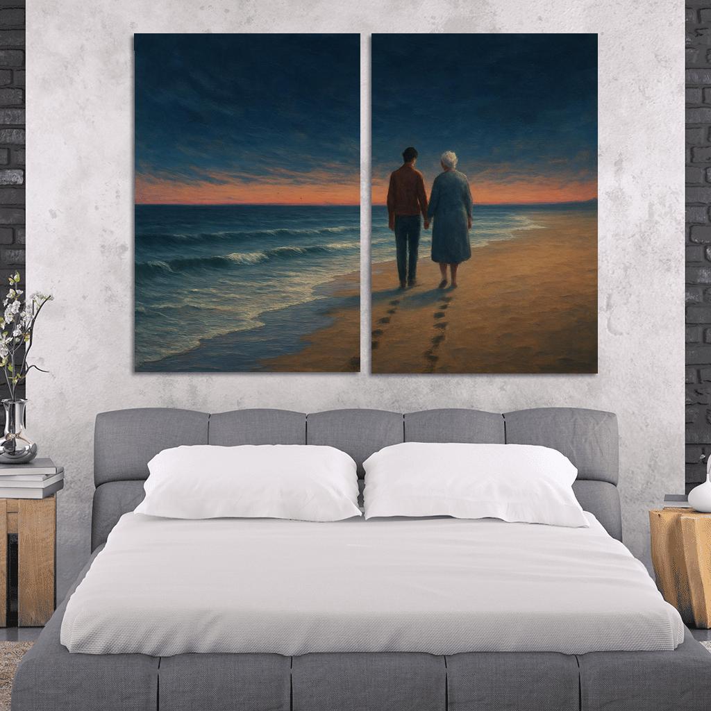 The Footprints She Followed Behind Me canvas paintings frame