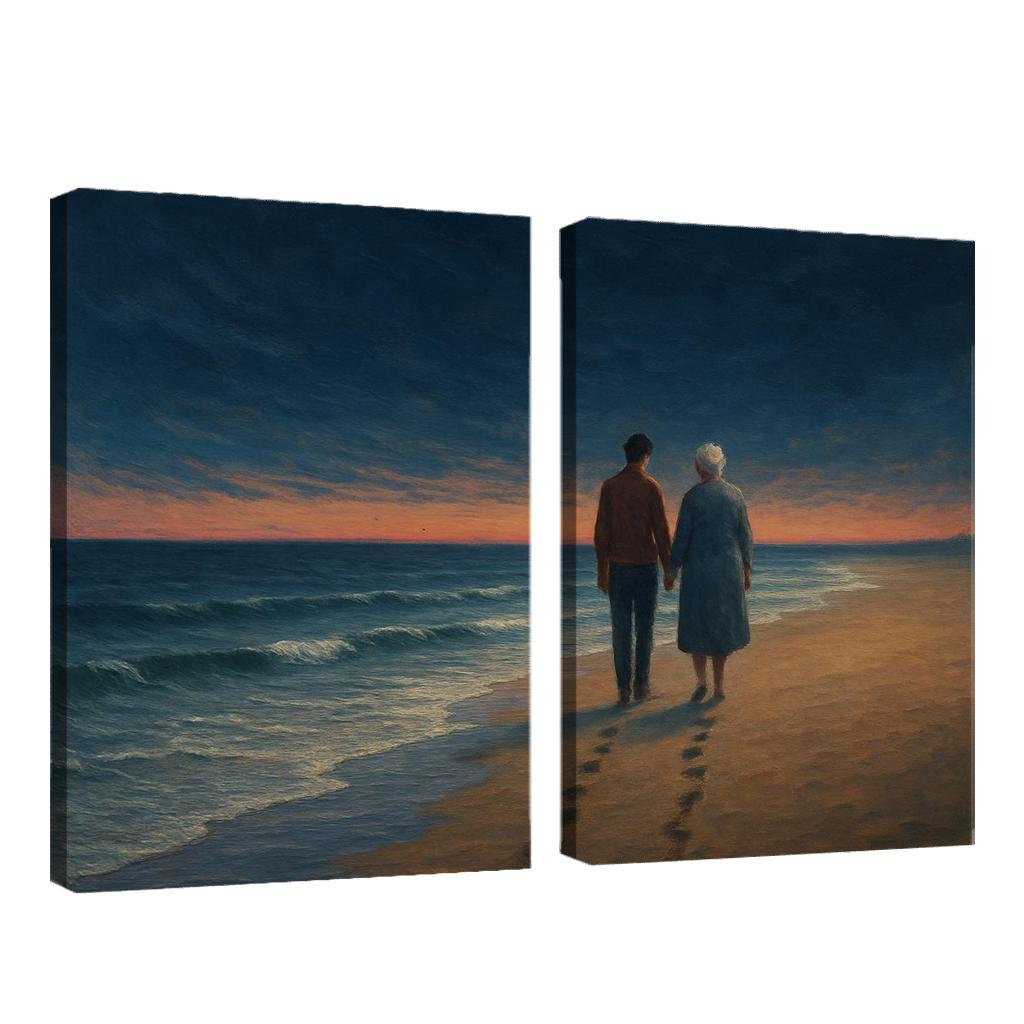 The Footprints She Followed Behind Me canvas paintings frame