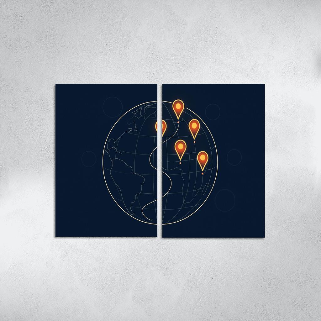 Midnight Meridian Lanterns custom paintings frame