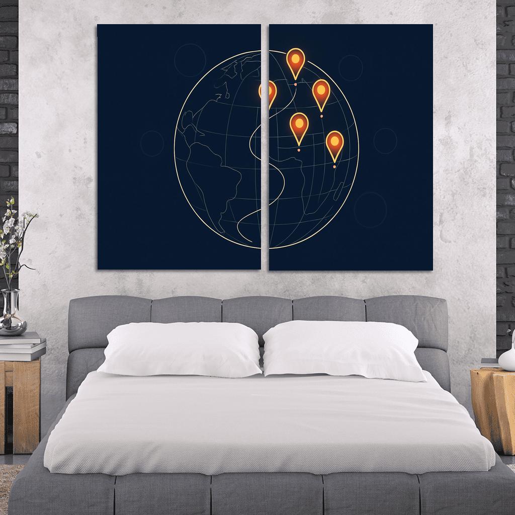 Midnight Meridian Lanterns custom paintings frame