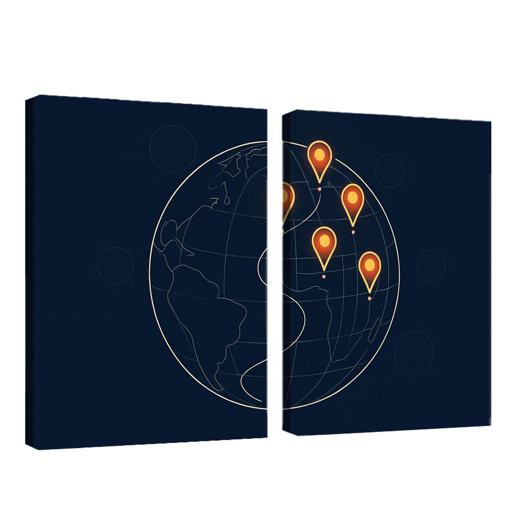 Midnight Meridian Lanterns custom paintings frame