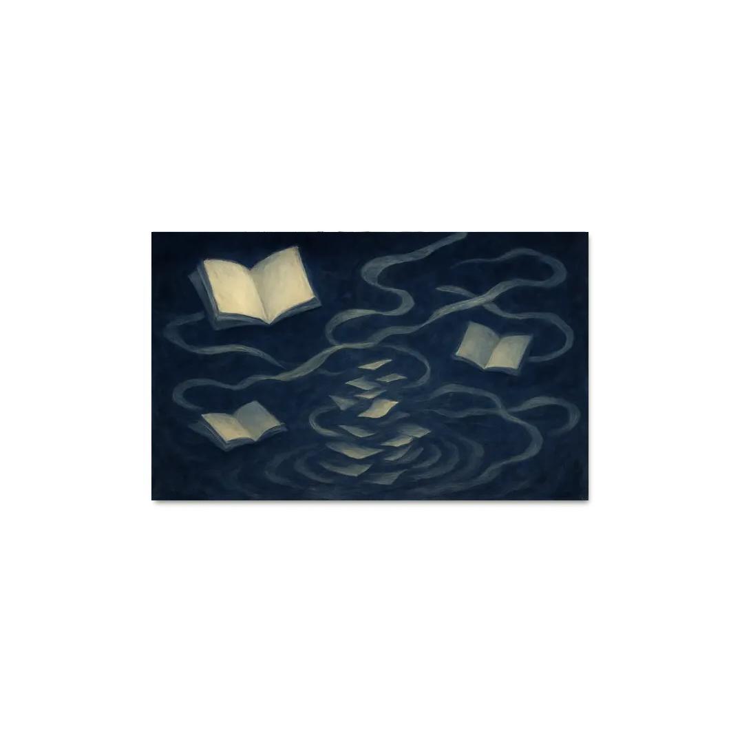 The Paradox Library Of Unwritten Memories modern paintings frame