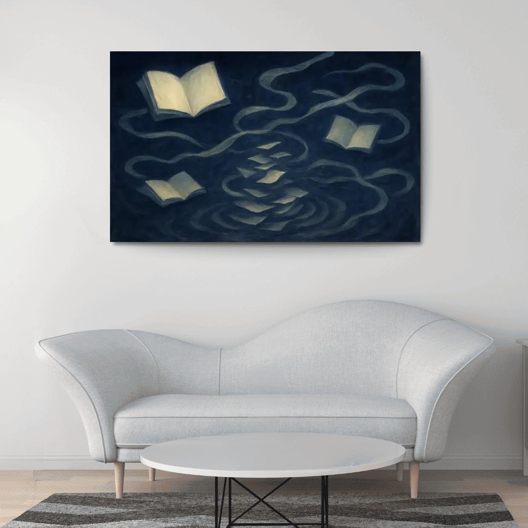 The Paradox Library Of Unwritten Memories modern paintings frame