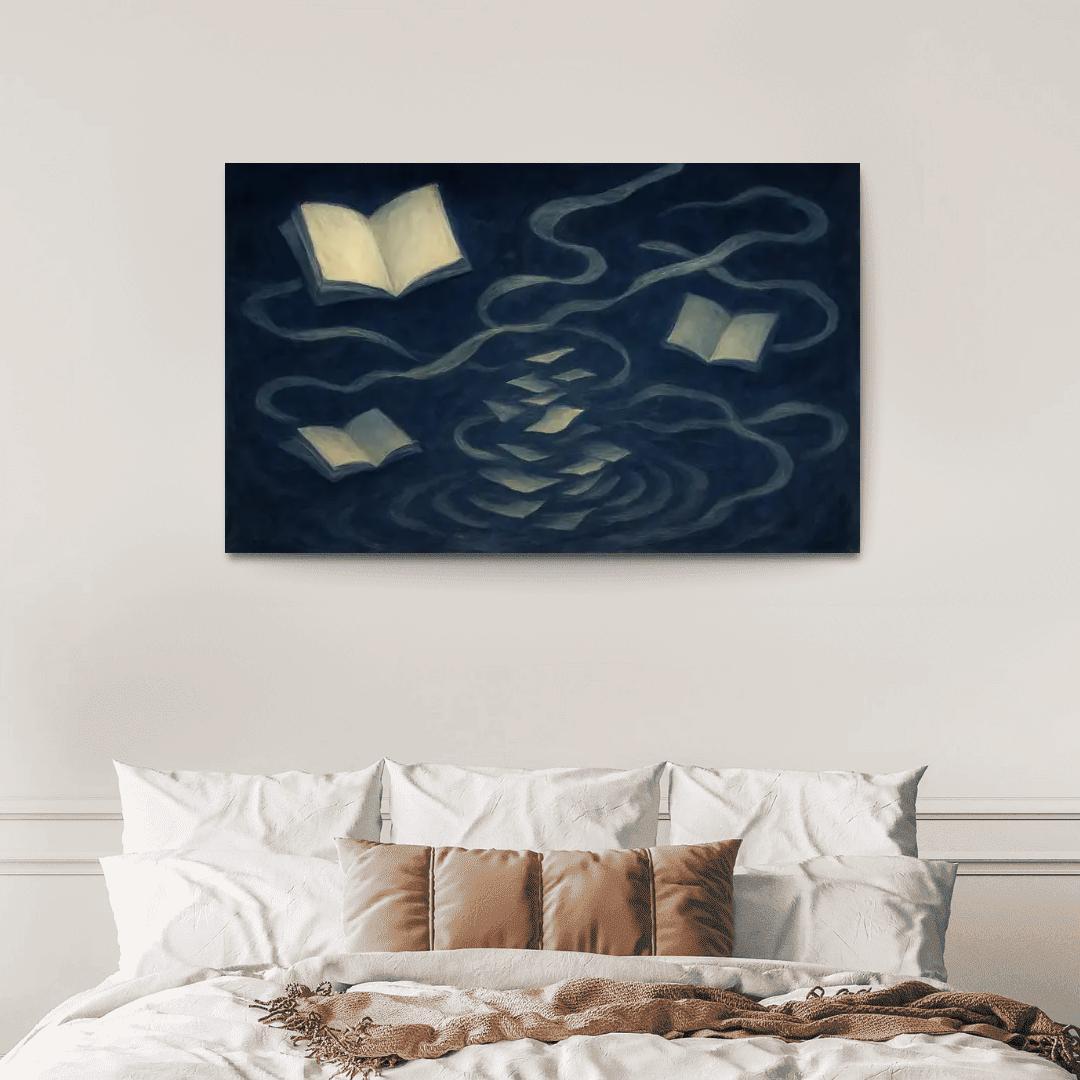 The Paradox Library Of Unwritten Memories modern paintings frame