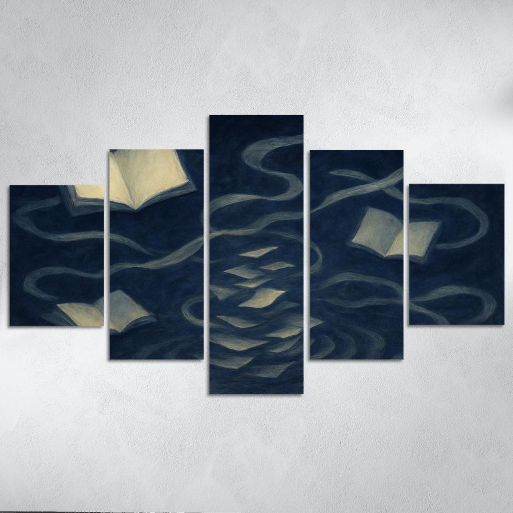 The Paradox Library Of Unwritten Memories modern paintings frame