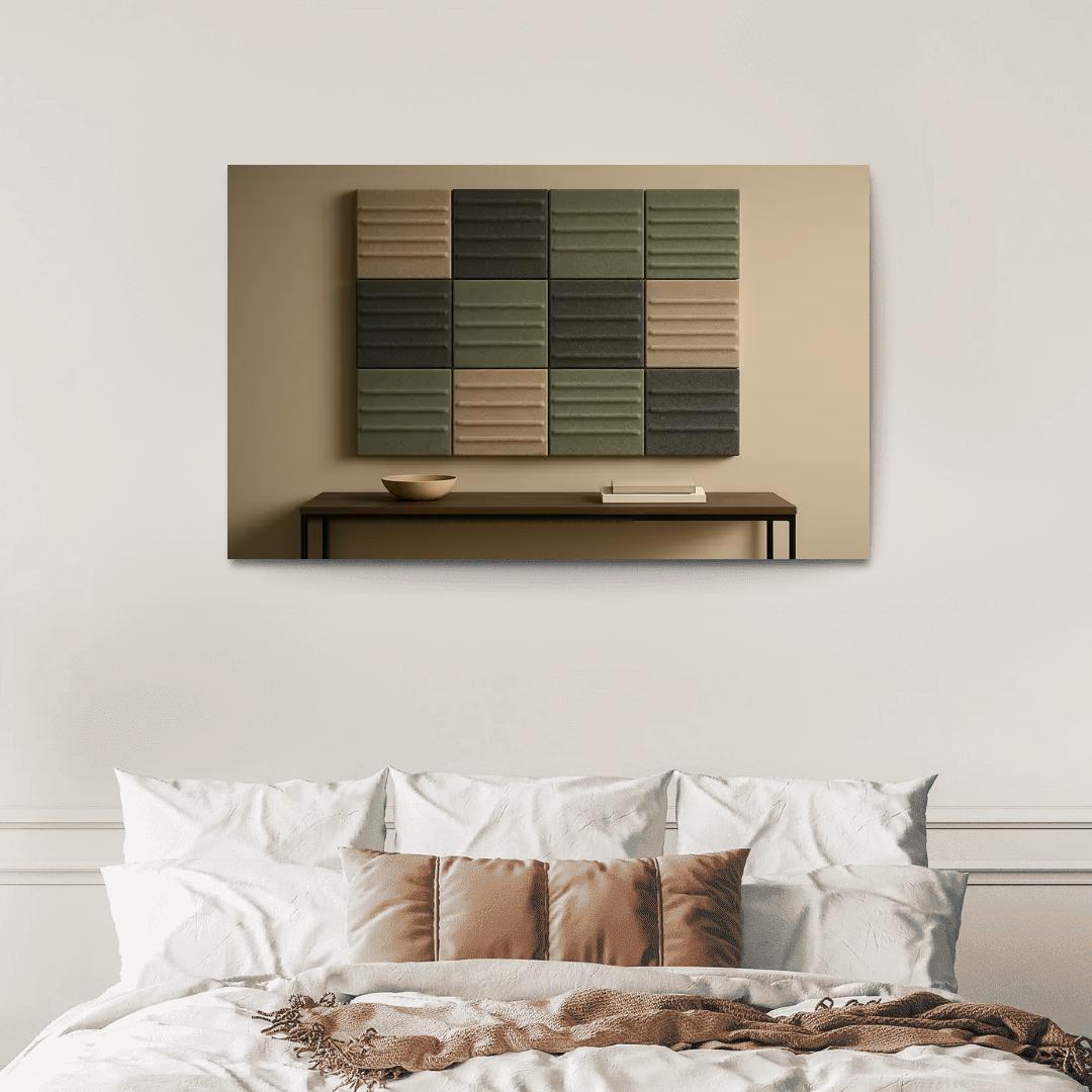 Sculptural Felted Wool Acoustic Wall Tiles wall art