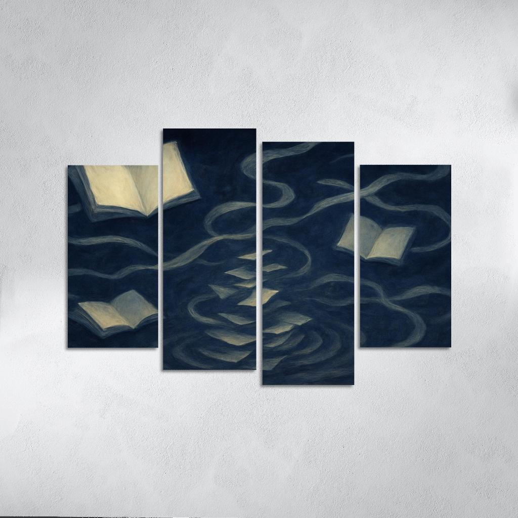 The Paradox Library Of Unwritten Memories modern paintings frame