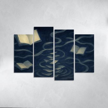 The Paradox Library Of Unwritten Memories modern paintings frame