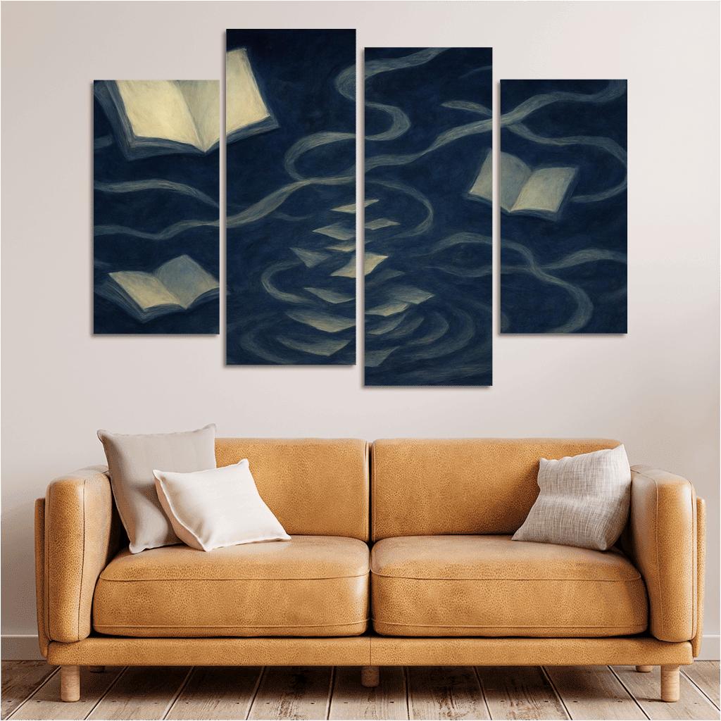 The Paradox Library Of Unwritten Memories modern paintings frame