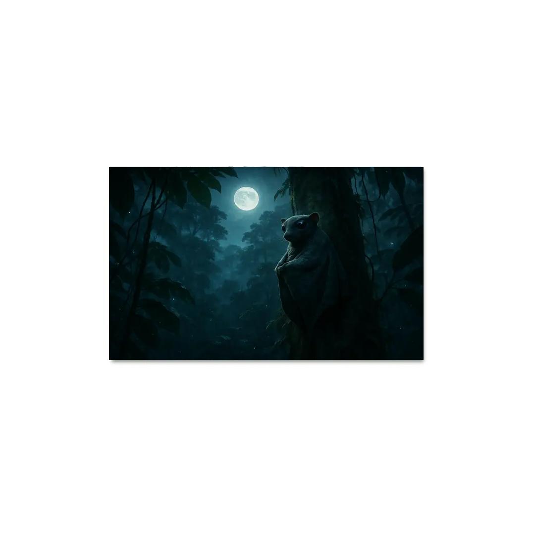 The Night Glider Colugo Among Rainforest Canopies custom paintings frame