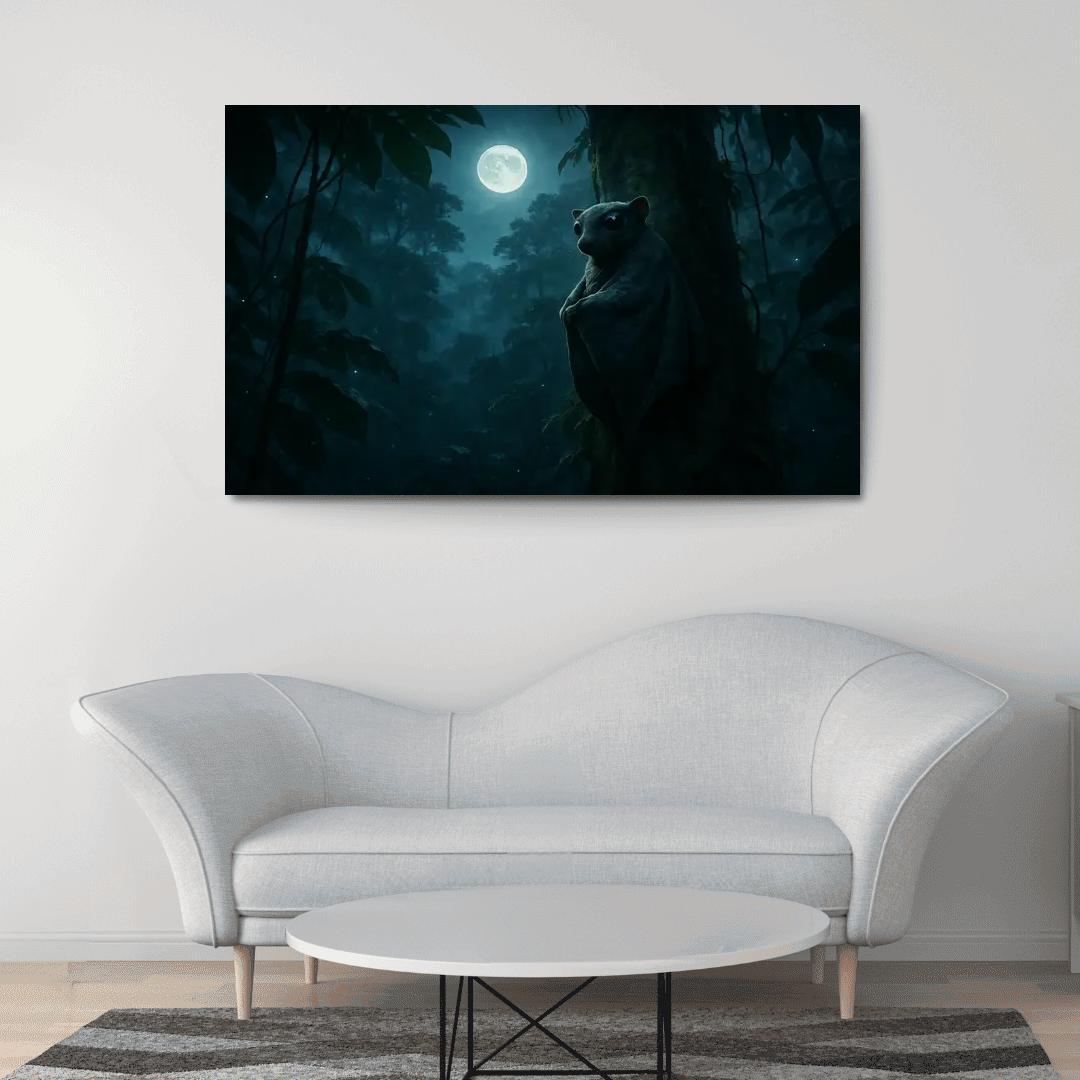 The Night Glider Colugo Among Rainforest Canopies custom paintings frame