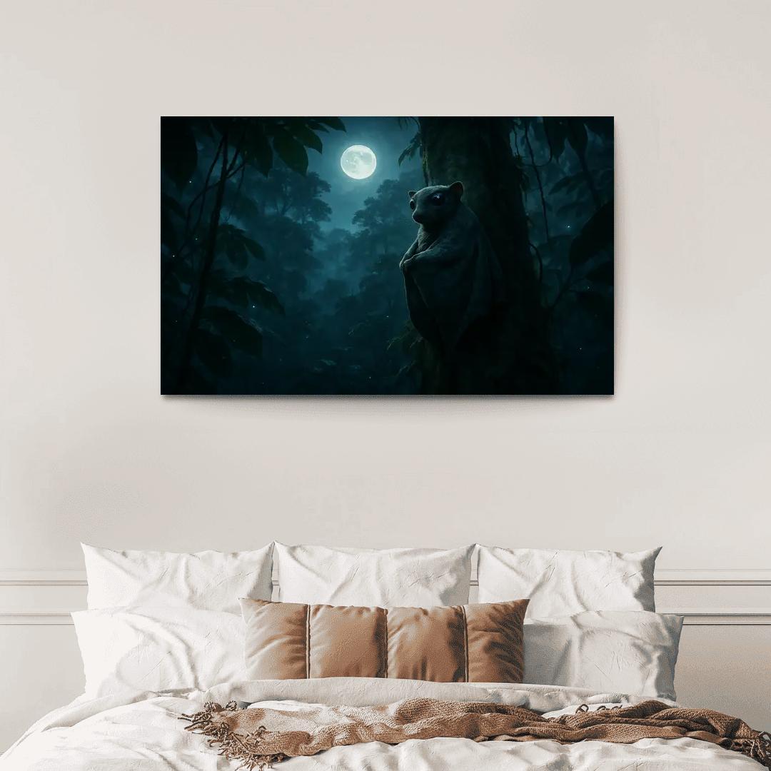 The Night Glider Colugo Among Rainforest Canopies custom paintings frame