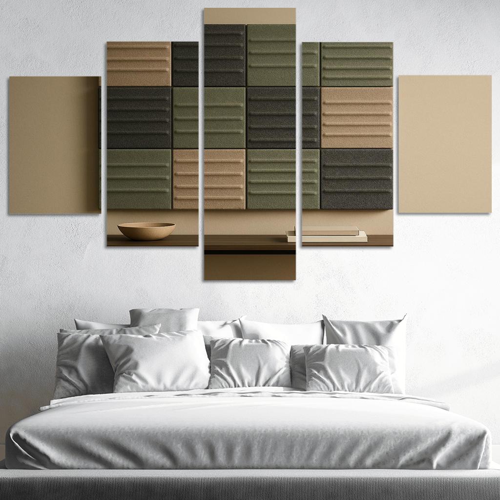 Sculptural Felted Wool Acoustic Wall Tiles wall art