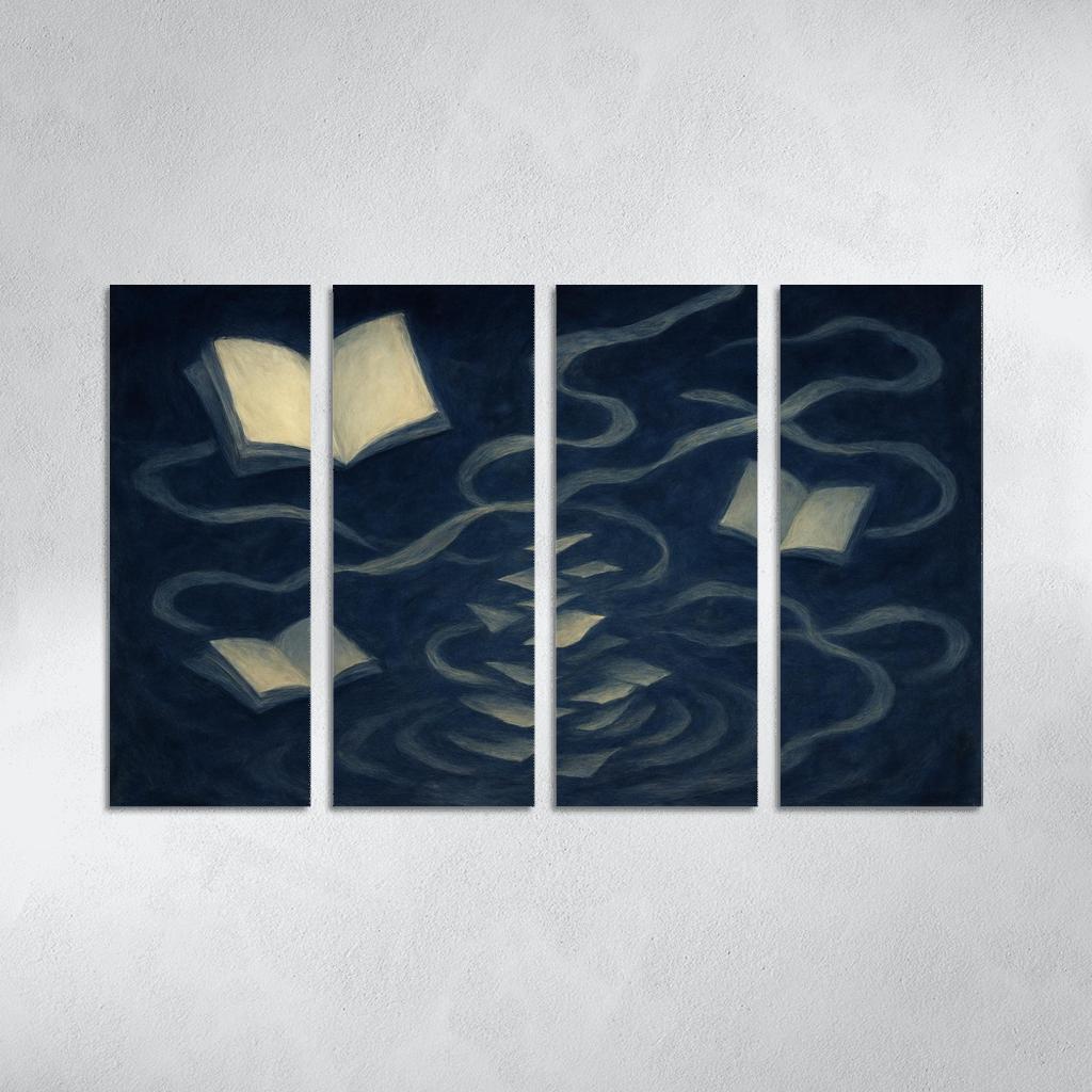 The Paradox Library Of Unwritten Memories modern paintings frame