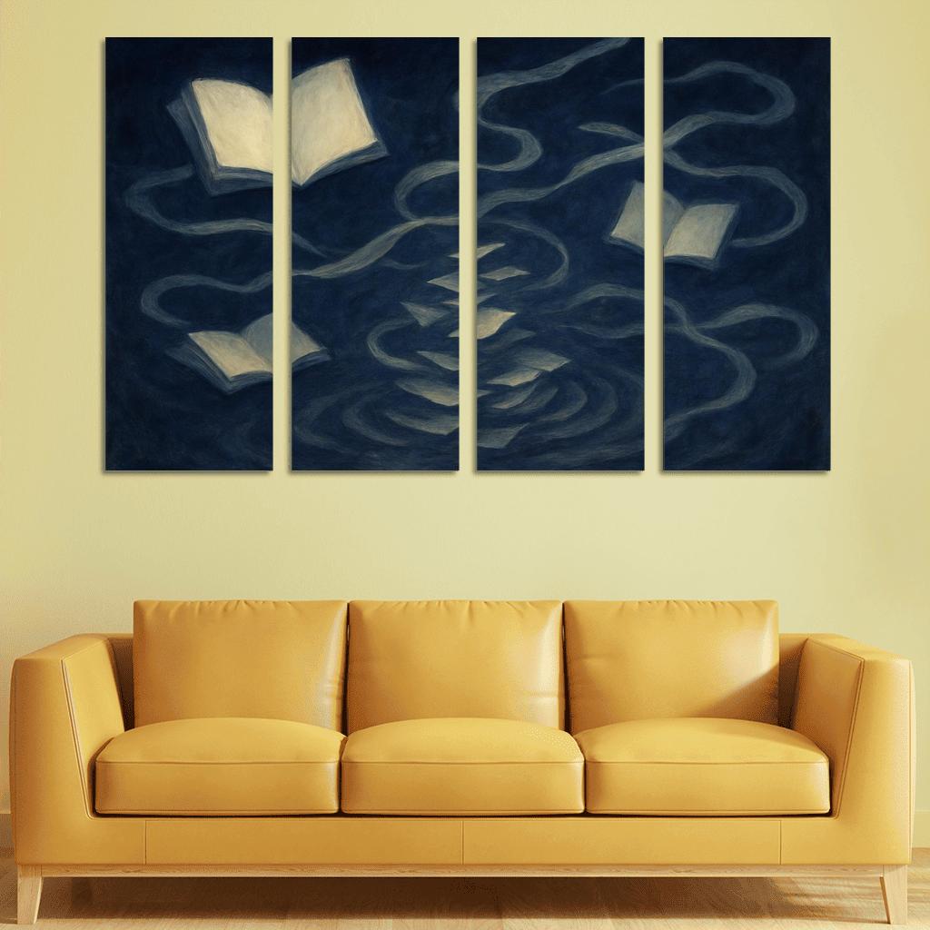 The Paradox Library Of Unwritten Memories modern paintings frame