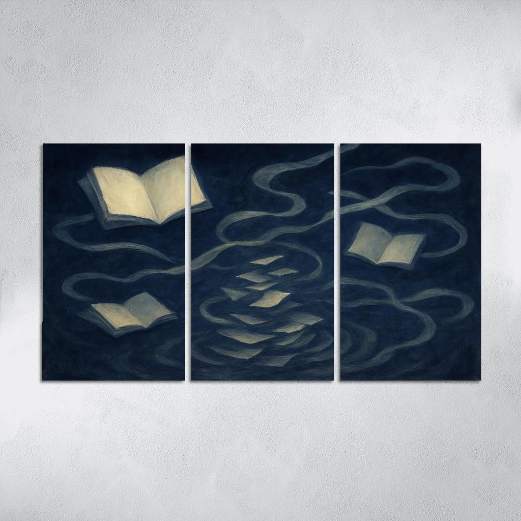 The Paradox Library Of Unwritten Memories modern paintings frame