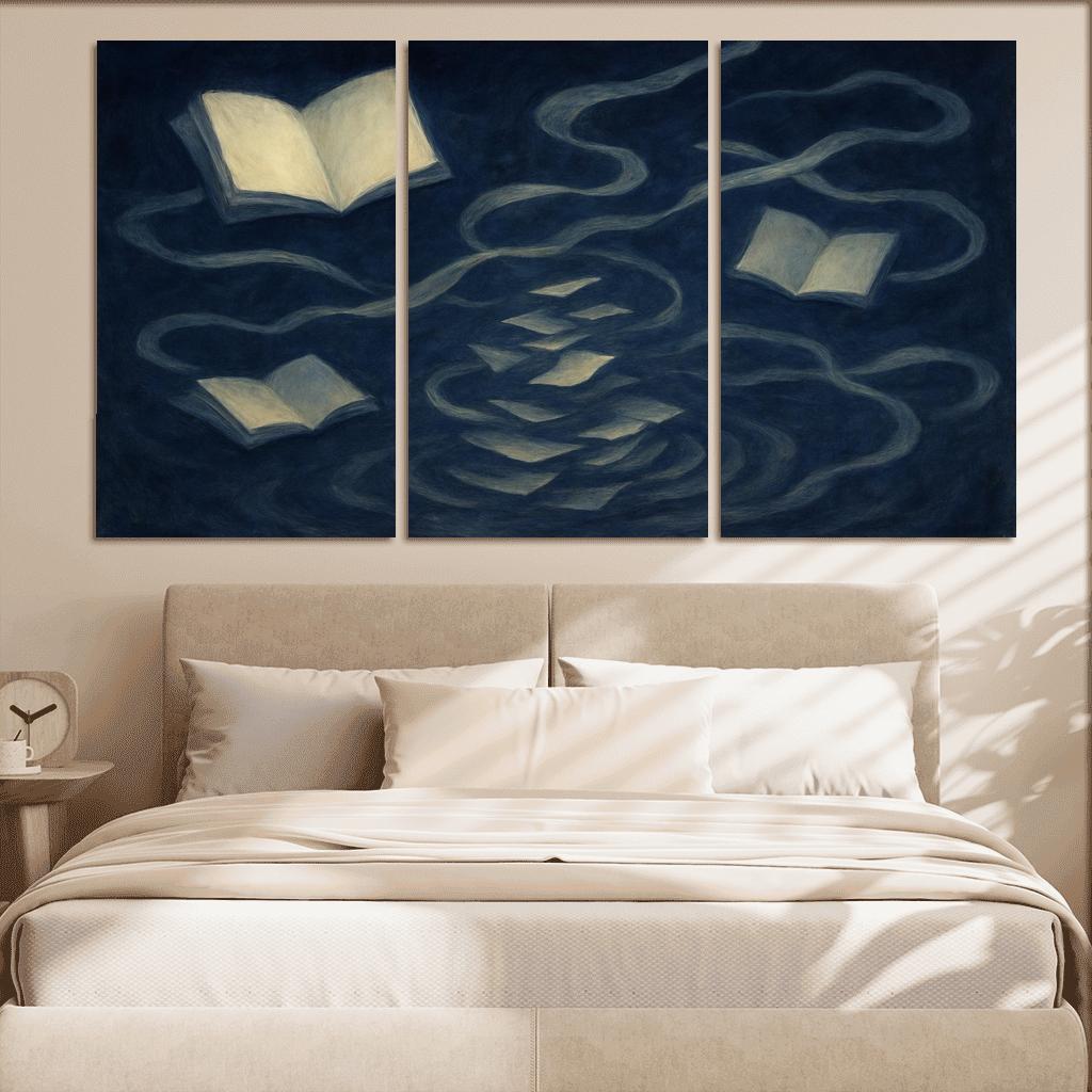 The Paradox Library Of Unwritten Memories modern paintings frame