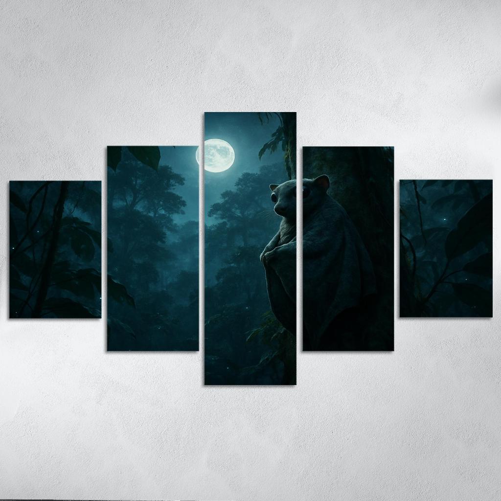 The Night Glider Colugo Among Rainforest Canopies custom paintings frame