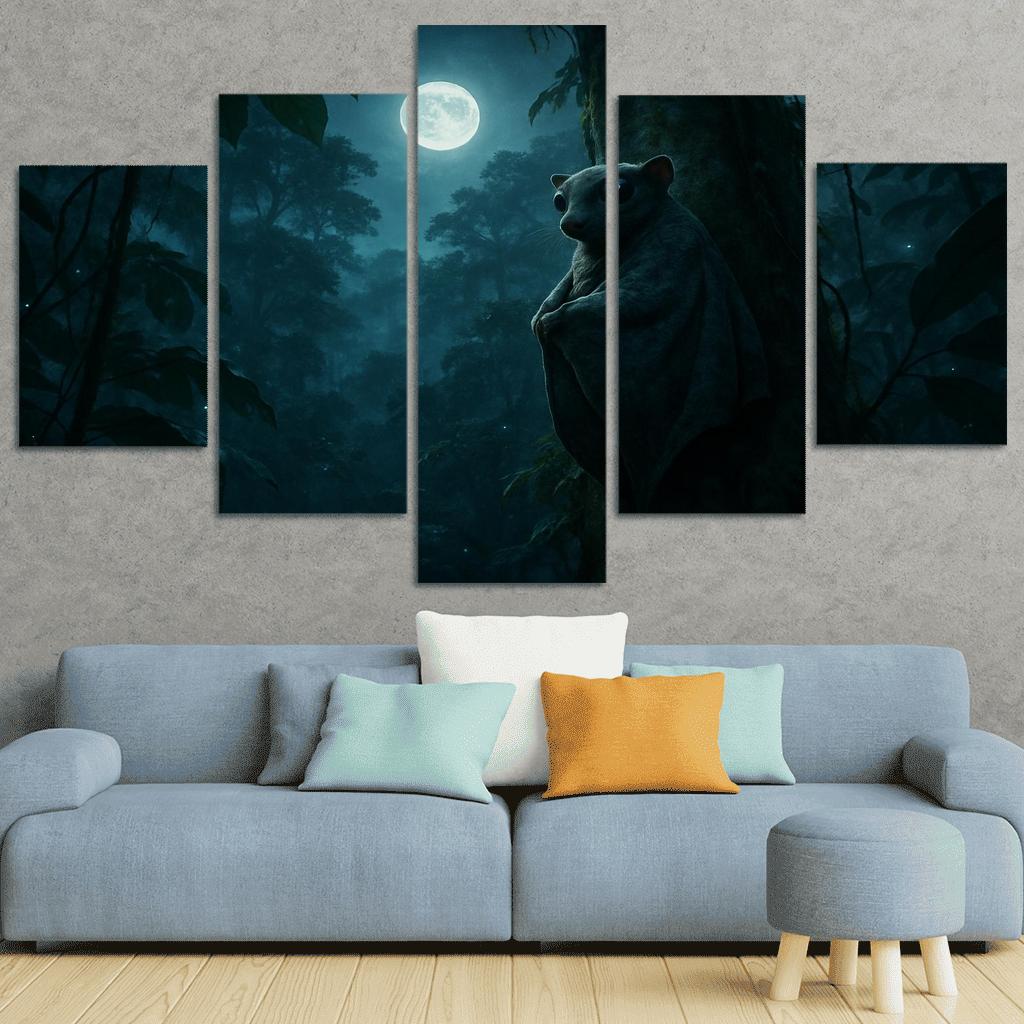 The Night Glider Colugo Among Rainforest Canopies custom paintings frame