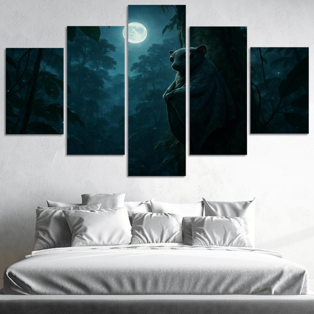 The Night Glider Colugo Among Rainforest Canopies custom paintings frame