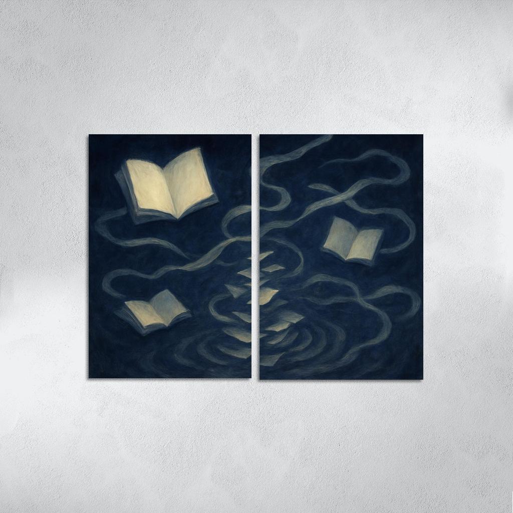 The Paradox Library Of Unwritten Memories modern paintings frame