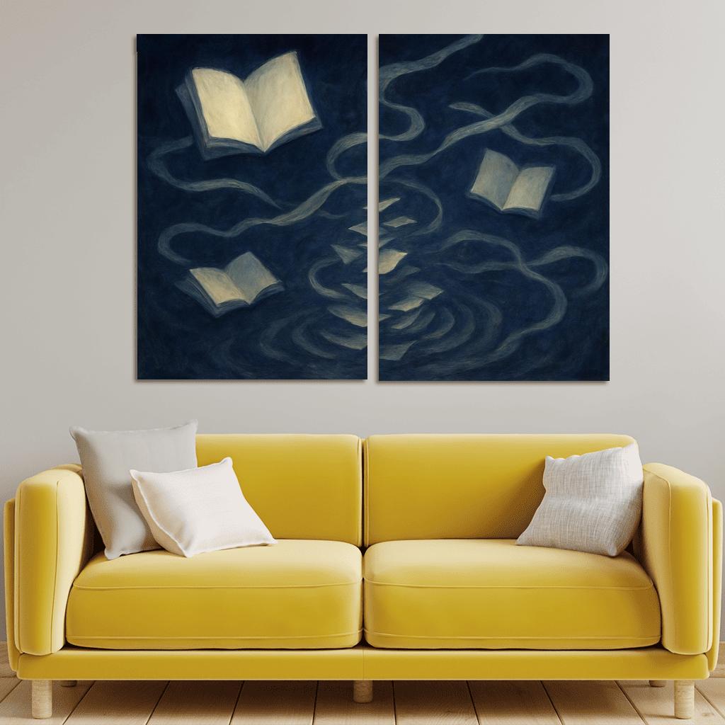 The Paradox Library Of Unwritten Memories modern paintings frame