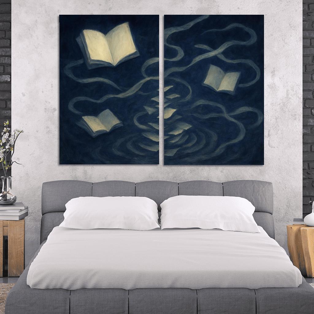 The Paradox Library Of Unwritten Memories modern paintings frame