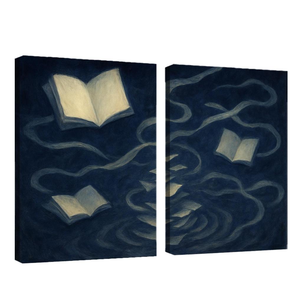 The Paradox Library Of Unwritten Memories modern paintings frame