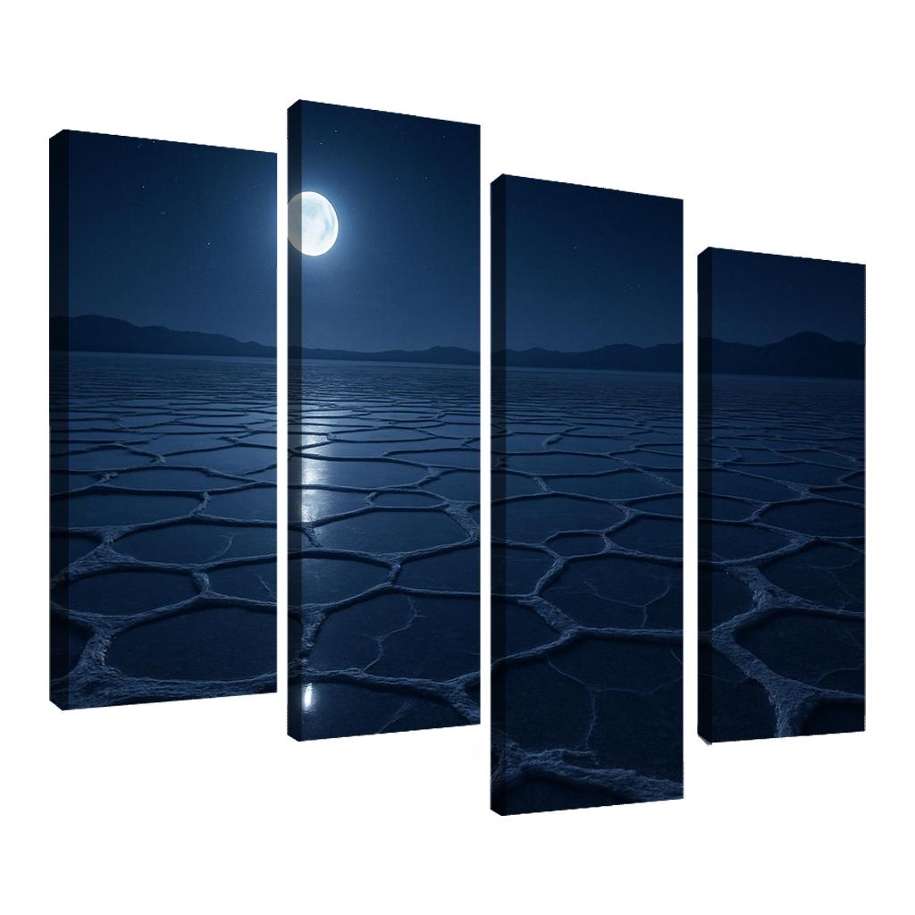Moonlit Frost Over Silent Salt Flats wall art