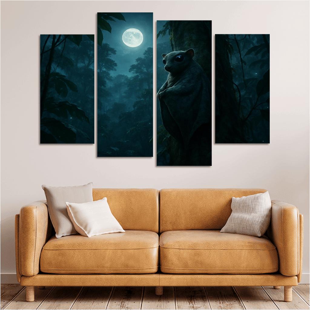The Night Glider Colugo Among Rainforest Canopies custom paintings frame