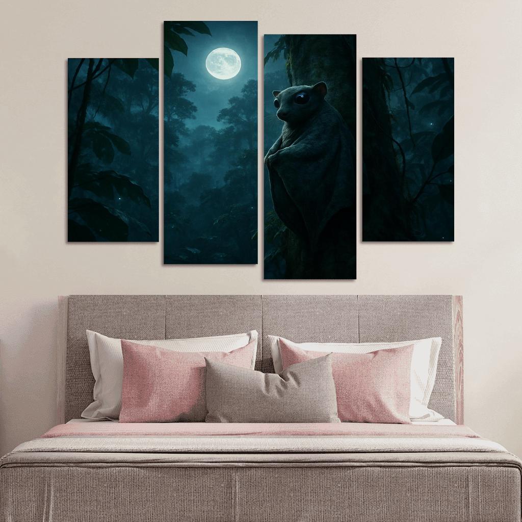 The Night Glider Colugo Among Rainforest Canopies custom paintings frame