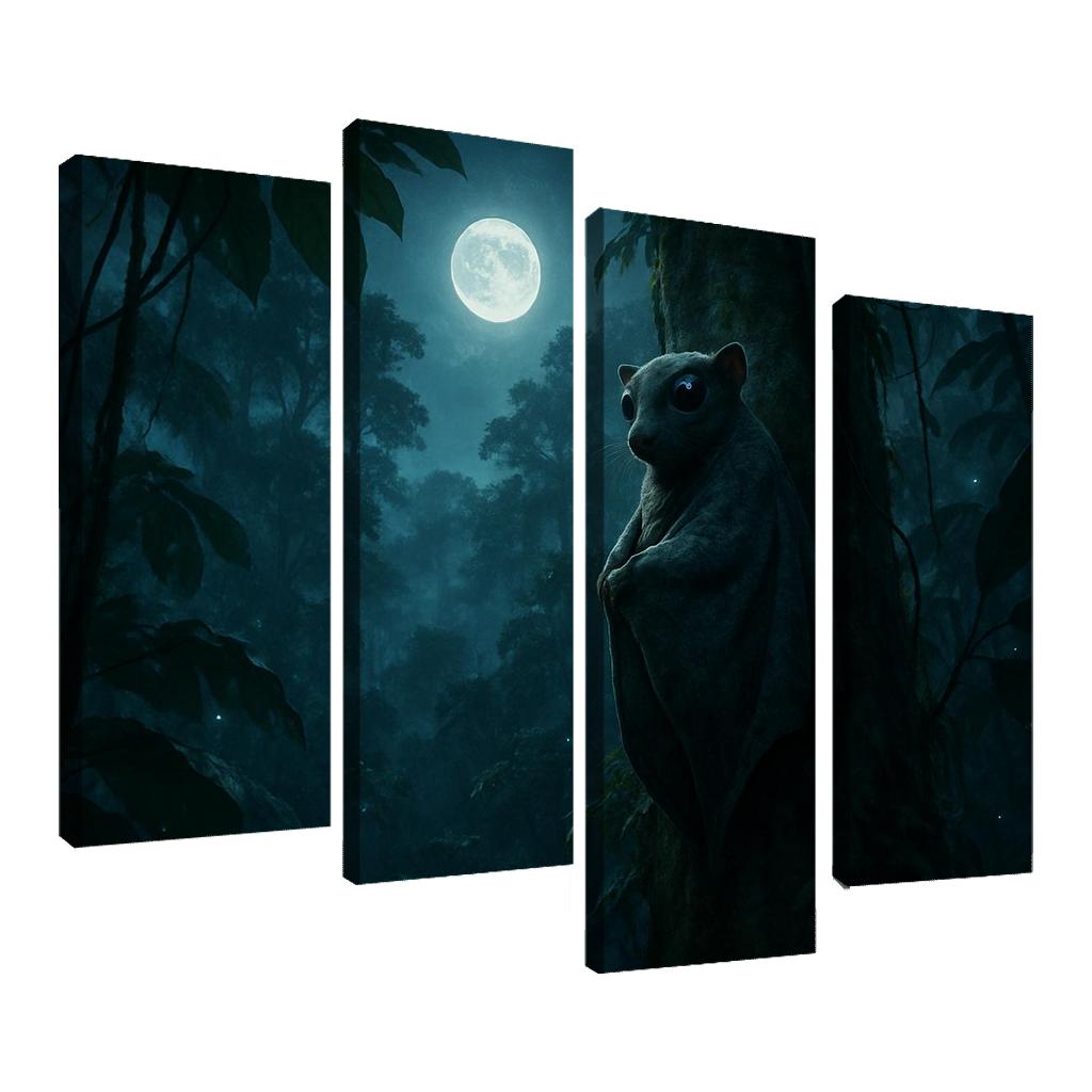 The Night Glider Colugo Among Rainforest Canopies custom paintings frame
