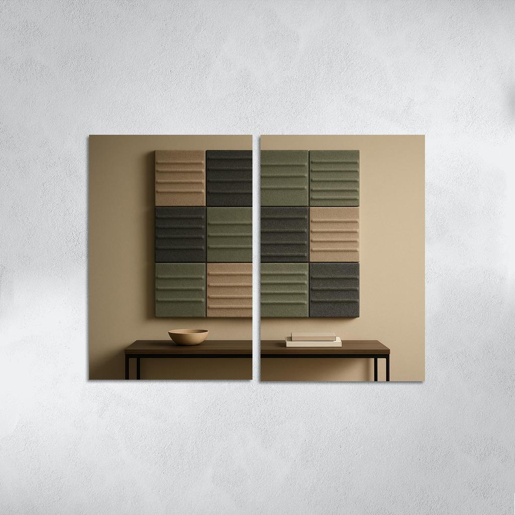 Sculptural Felted Wool Acoustic Wall Tiles wall art
