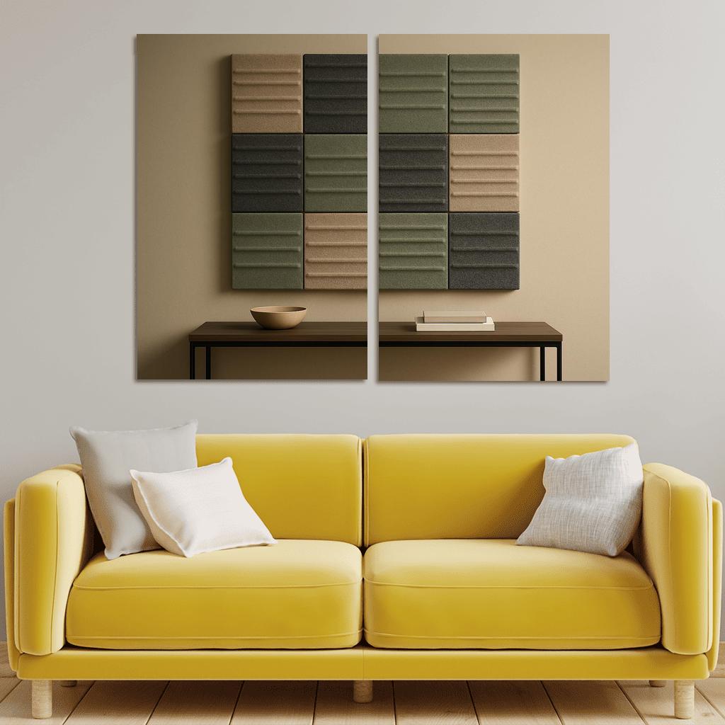 Sculptural Felted Wool Acoustic Wall Tiles wall art