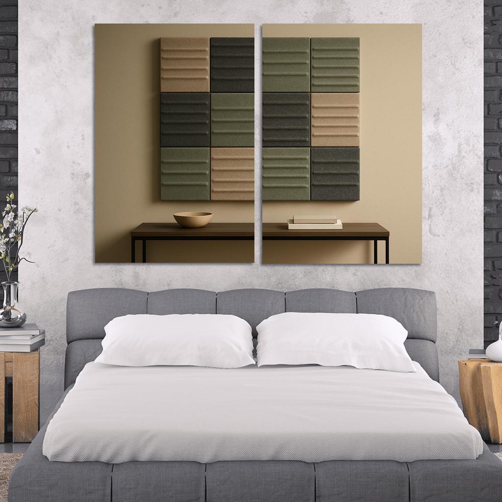 Sculptural Felted Wool Acoustic Wall Tiles wall art