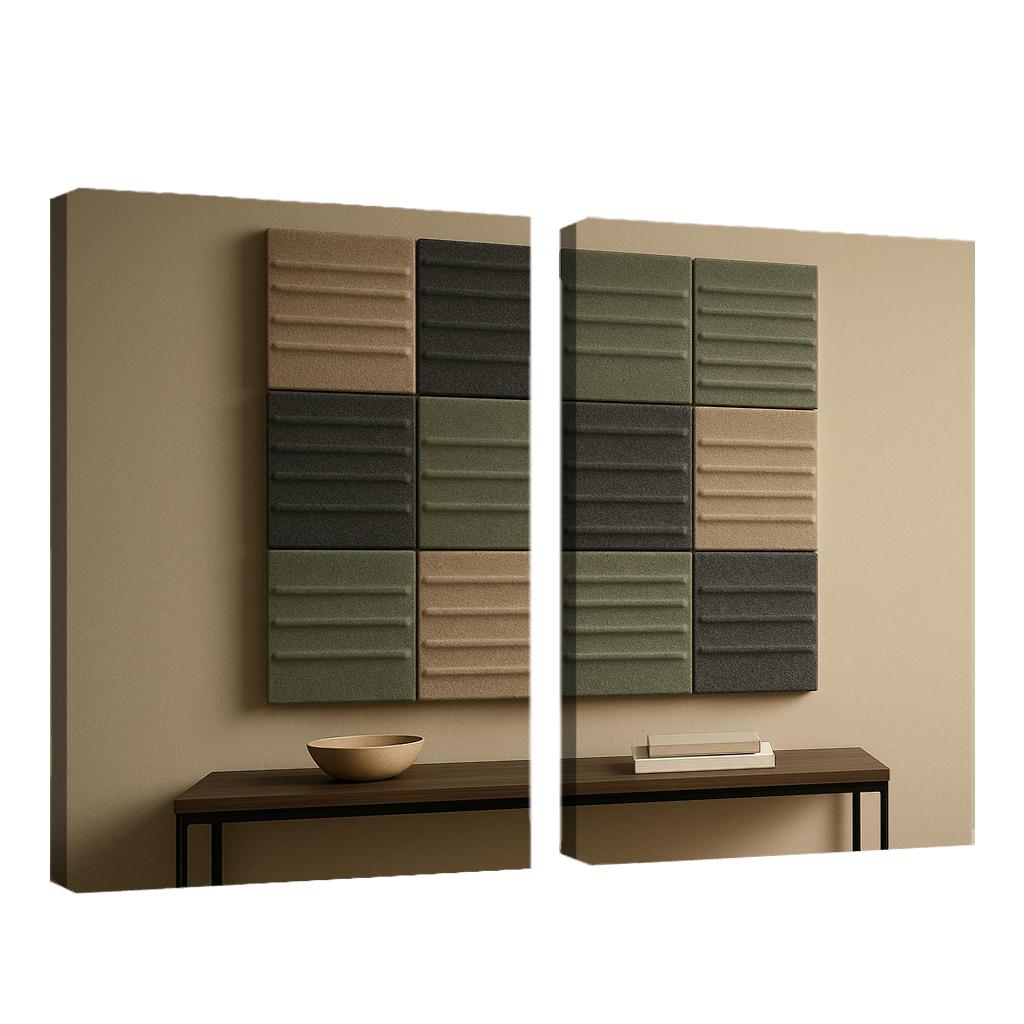Sculptural Felted Wool Acoustic Wall Tiles wall art