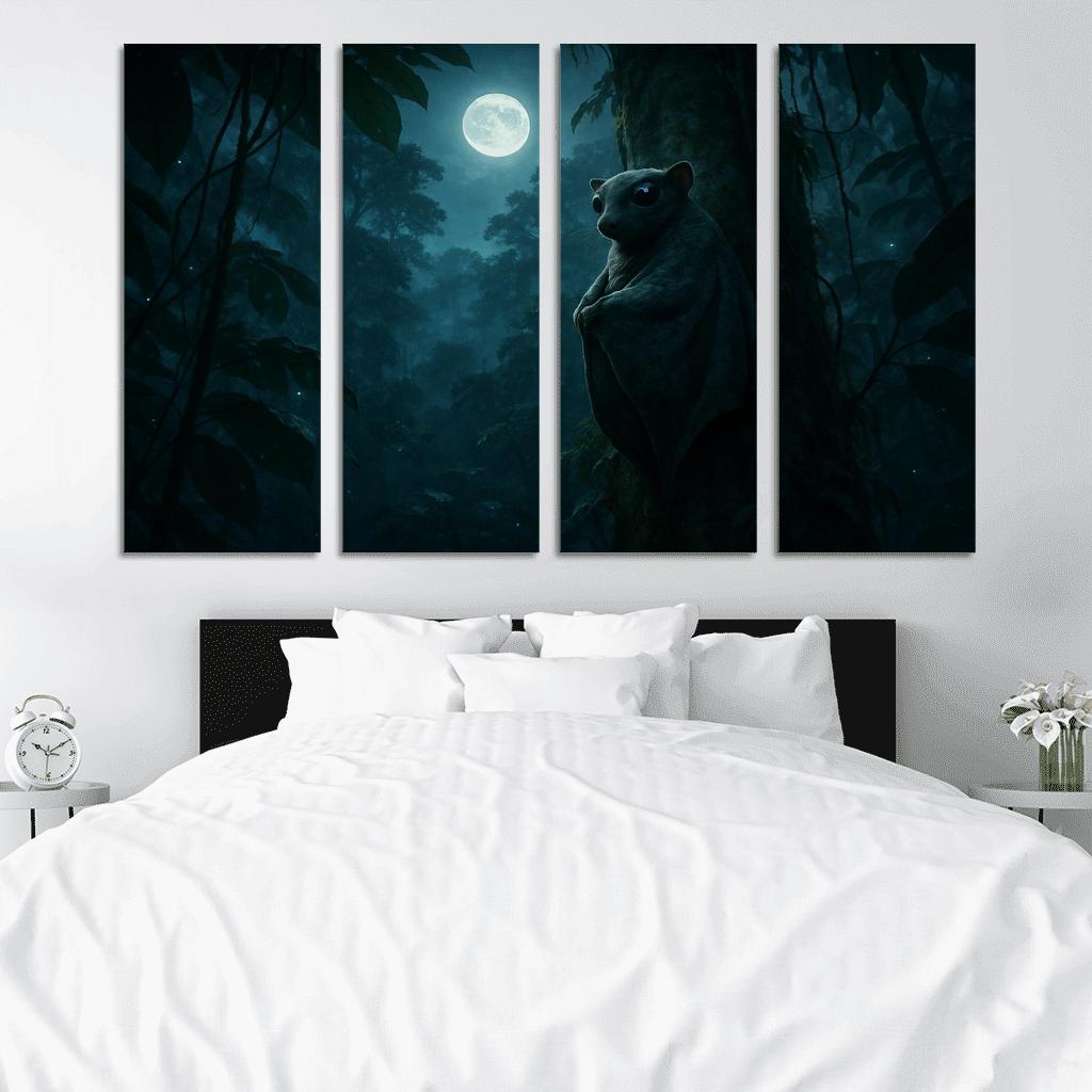 The Night Glider Colugo Among Rainforest Canopies custom paintings frame