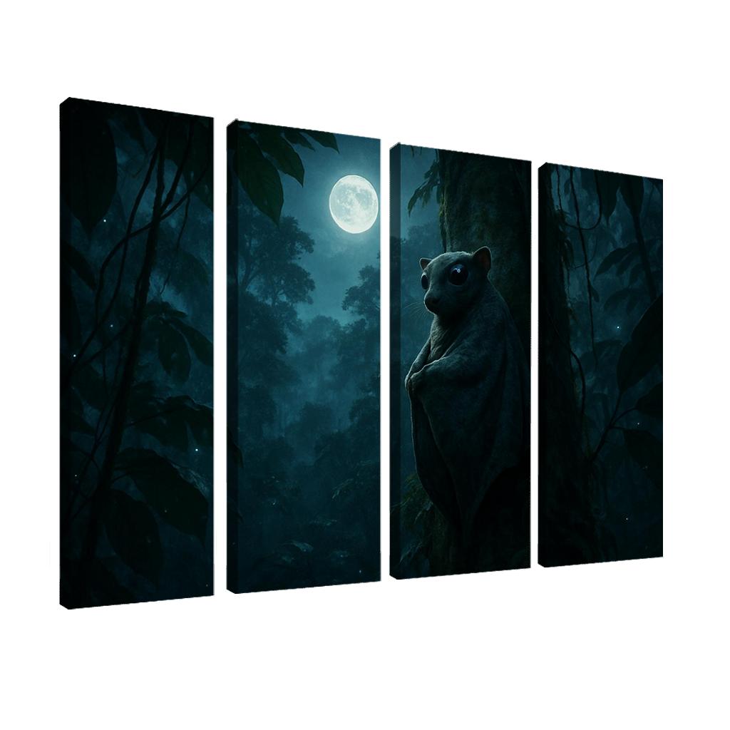 The Night Glider Colugo Among Rainforest Canopies custom paintings frame