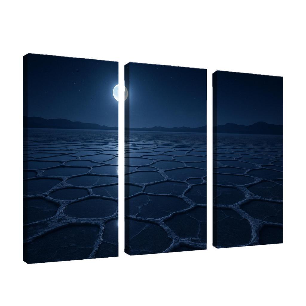 Moonlit Frost Over Silent Salt Flats wall art